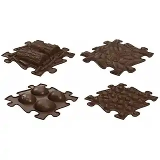 Askato Mata sensoryczna Muffik MFK-024 30 x 30 cm 6 elementów Brązowy