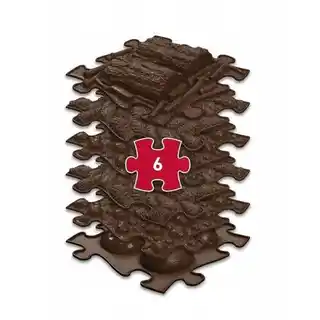 Askato Mata sensoryczna Muffik MFK-024 30 x 30 cm 6 elementów Brązowy