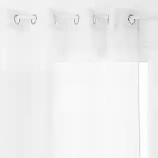 Atmosphera Firana gotowa gładka 135x240cm na przelotkach poliester zaciemniająca metalowe kółka