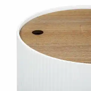 Atmosphera okrągły stolik kawowy ze schowkiem Enola 38 cm