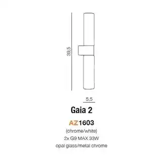 Azzardo Gaia 2 kinkiet łazienkowy szklany chrom IP44 biały AZ1603