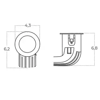 AZzardo Lampa do wbudowania TORK 9W CCT SWITCH WH/BK AZ6086