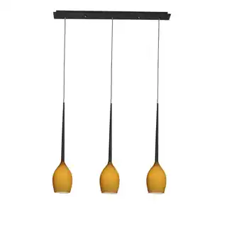 Azzardo IZZA 3 bursztynowa lampa wisząca nowoczesna, matowe wykończenie, AZ2322