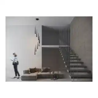 Azzardo lampa wisząca nowoczesna Stylo 8 czarna AZ0161