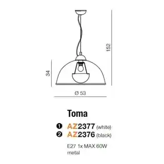 Azzardo TOMA Lampa wisząca biała AZ2377