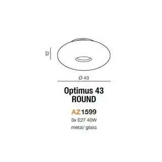 Azzardo plafon nowoczesny Optimus 43 biały AZ1599, okrągły, LED, sufitowy