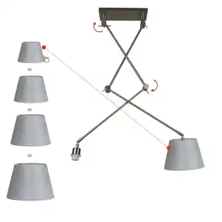 Azzardo Adam 2S lampa wisząca chrom, stalowa, kolekcja Adam, model AZ1842