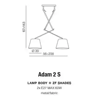 Azzardo Adam 2S lampa wisząca chrom, stalowa, kolekcja Adam, model AZ1842