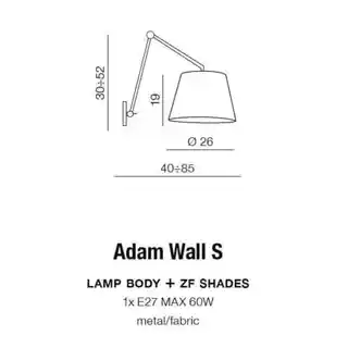 Azzardo Stelaz Adam Wall S kinkiet srebrny, AZ1843