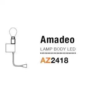 Azzardo Amadeo kwadratowy biały 3W LED, Azzardo Amadeo owalny biały 3W LED, stelaż Amadeo LED chrom AZ2418