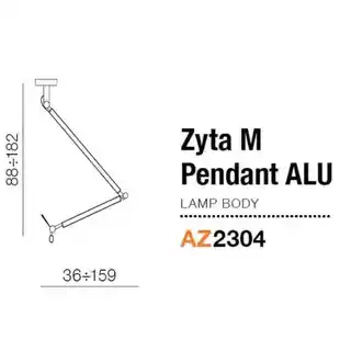 Azzardo Stelaż ZYTA M ALU srebrny AZ2304