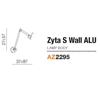 Azzardo ZYTA Wall S kinkiet aluminiowy srebrny AZ2295