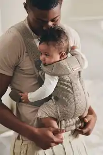 BABYBJORN MINI 3D Mesh nosidełko Szary Beż