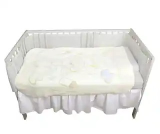Babymatex Kocyk dziecięcy 80x100 Shell kemowy beżowy miś w pudełku z mikrofibry