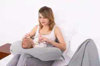 Babymatex Moon Muslin, Poduszka pozycjonująca, 260 cm szara jasna