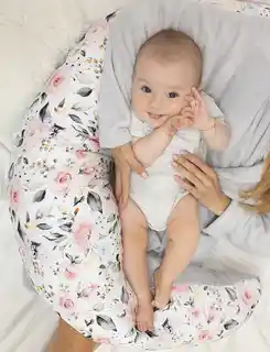 Babymatex Poduszka pozycjonująca Relax 190 cm, jersey, różowe, do karmienia, ciążowa, wypoczynkowa