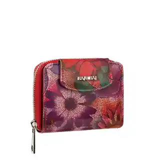 Bajubaj Dwustronny czerwony portfel damski ze skóry naturalnej PD1026s124