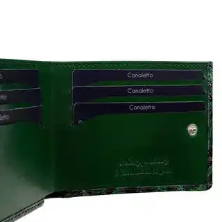 Bajubaj Zielony portfel damski ochrona RFID, naturalna skóra i wyjątkowy styl PD1167s161270 RFID