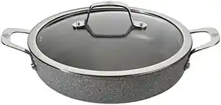 Ballarini Indukcyjna Patelnia Głęboka Z 2 Uchwytami 28 Cm Salina Granitium 75002-810-0