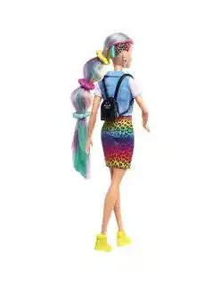 Barbie Lalka z kolorową fryzurą panterka GRN81