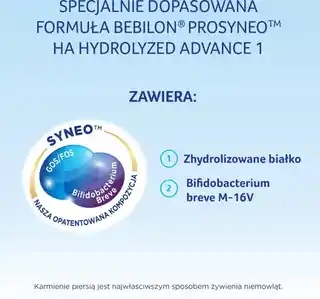 Bebilon Prosyneo HA 1 mleko początkowe dla niemowląt od urodzenia 400g