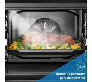 Beko bPro500 BCBISA17400KSBMPS SteamAid Termoobieg AirFry Czarne szkło Piekarnik elektryczny parowy