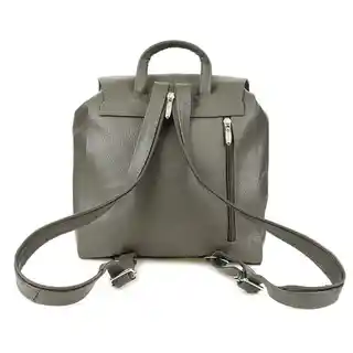 Beltimore Camel nubuk plecak skórzany damski z klapą solidny S41 pomarańczowy