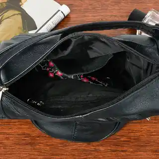 Beltimore Czarny Plecak damski skórzany torebka 2w1 019 czarny