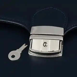 Beltimore Granatowa Męska Aktówka Teczka Elegancka Solidna J18 Granatowy