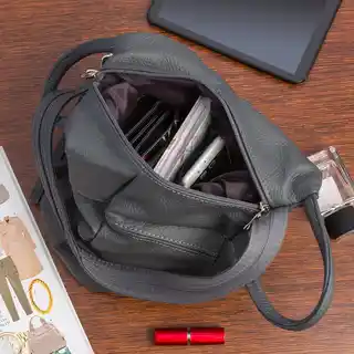 Beltimore Plecak damski skórzany szary Q60