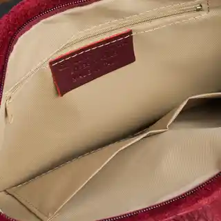 Beltimore Shopperka skórzana wężowa W10 bordowa