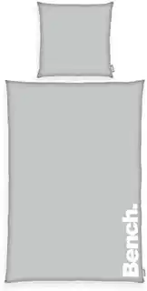 Bench Pościel bawełniana szaro-biały 140x200 cm, 70x90 cm, kolekcja Classic
