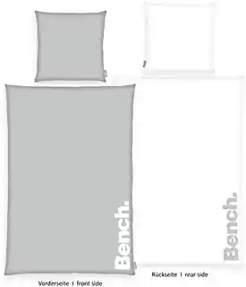Bench Pościel bawełniana szaro-biały 140x200 cm, 70x90 cm, kolekcja Classic