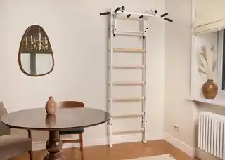 Benchk Drabinka Gimnastyczna Z Drążkiem Biały K231W