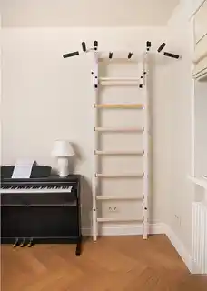 Benchk Drabinka Gimnastyczna Z Drążkiem Biały K231W