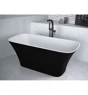 Besco Assos B&W 160x70cm wanna wolnostojąca biało-czarna