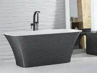 Besco Assos Glam srebrna 160x70cm wanna wolnostojąca