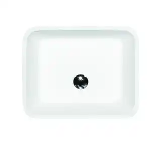 Besco Assos Umywalka nablatowa 40x50x15 cm, biała, UMD A NB