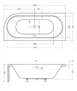 Besco Avita 170x75cm wanna asymetryczna lewa