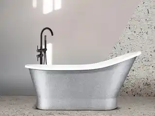 Besco Gloria Glam srebrna 160x68cm wanna wolnostojąca Retro