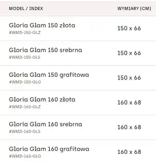 Besco Gloria Glam srebrna 160x68cm wanna wolnostojąca Retro