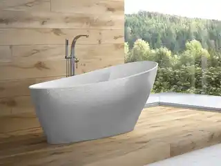 Besco Keya Glam wanna wolnostojąca chrom srebrna 165x70cm odpływ klik-klak