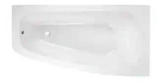 Besco Luna Wanna narożna asymetryczna 150x80 cm prawa biała