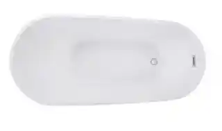 Besco Melody Wanna wolnostojąca z przelewem 150x80 cm biała
