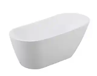 Besco Melody Wanna wolnostojąca z przelewem 150x80 cm biała
