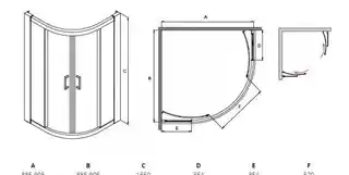 Besco Modern kabina półokrągła 90x90x165cm mrożone MP-90-165-M