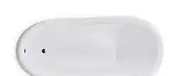 Besco Otylia wanna owalna Retro 160x77 biało-czarna