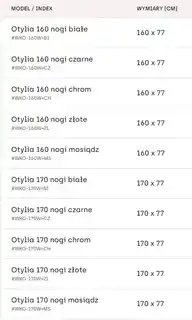 Besco Otylia Wanna wolnostojąca 160x77 cm biała