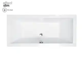 Besco Quadro Slim Wanna prostokątna 190x90 cm biała