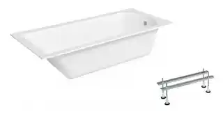 Besco Shea Slim wanna prostokątna 140x70 cm akrylowa biała